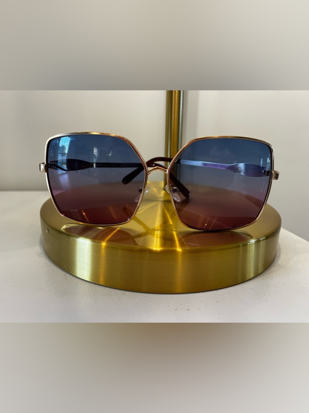Aj Morgan Blue to Brown Gradient Oversized Women's Sunglasses